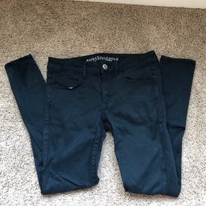 Blue Mid-Rise Jeggings